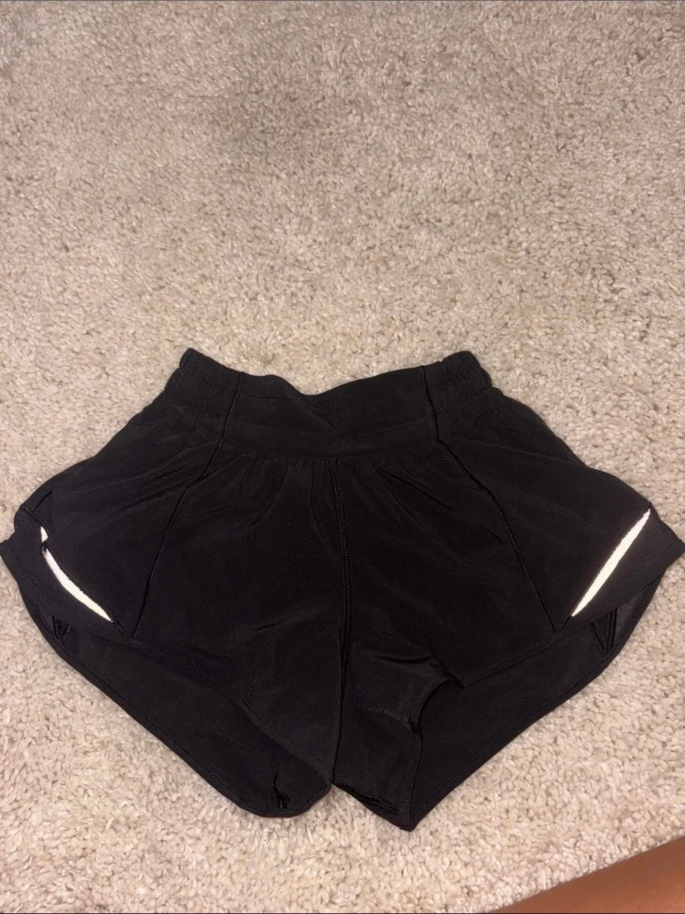 lululemon athletica Black Women's Athletic Shorts with Side Slits